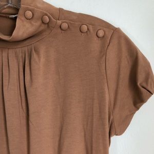 Banana Republic Short Sleeve Button Turtleneck